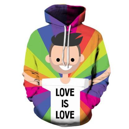 Love Is Love 3D - Sweatshirt, Hoodie, Pullover-My 3D Hoodie