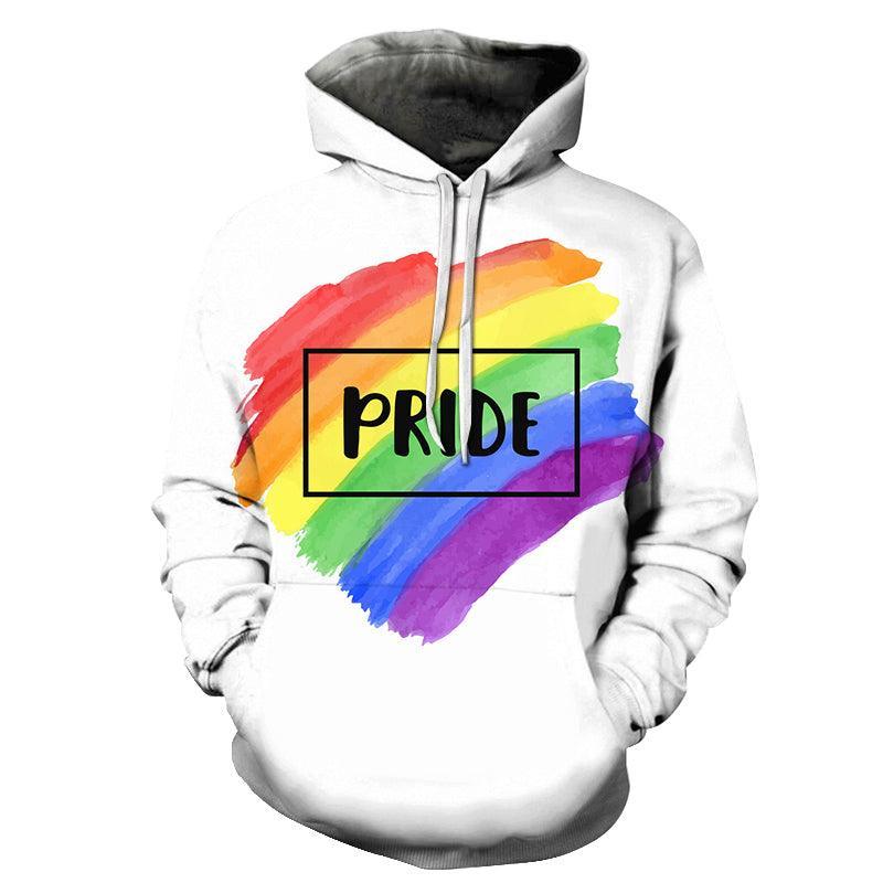 Pride White 3D - Sweatshirt, Hoodie, Pullover-My 3D Hoodie