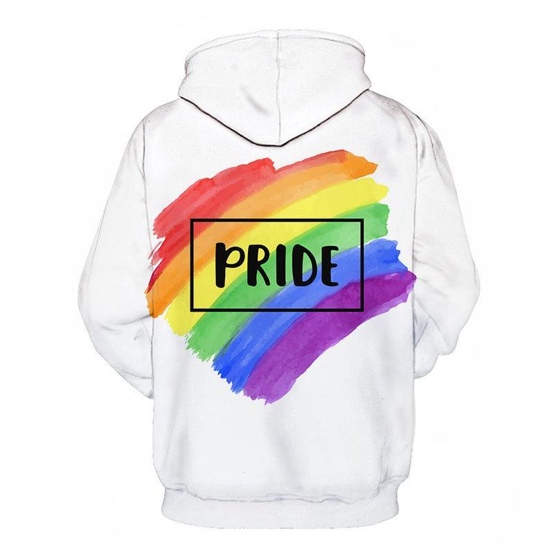 Pride White 3D - Sweatshirt, Hoodie, Pullover-My 3D Hoodie