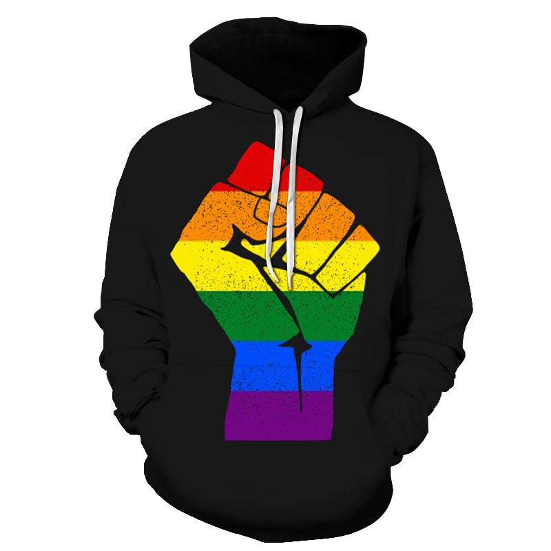 Pride Black 3D - Sweatshirt, Hoodie, Pullover-My 3D Hoodie