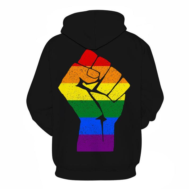 Pride Black 3D - Sweatshirt, Hoodie, Pullover-My 3D Hoodie