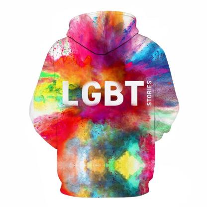LGBT Pride Colors 3D - Sweatshirt, Hoodie, Pullover-My 3D Hoodie