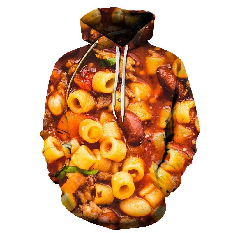 Anellini Pasta 3D - Sweatshirt, Hoodie, Pullover-My 3D Hoodie