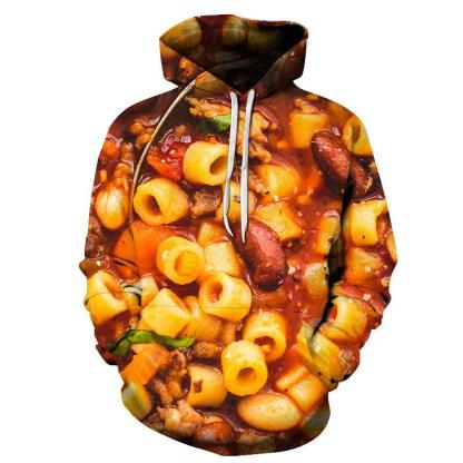 Anellini Pasta 3D - Sweatshirt, Hoodie, Pullover-My 3D Hoodie