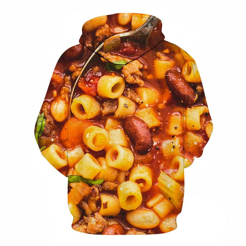 Anellini Pasta 3D - Sweatshirt, Hoodie, Pullover-My 3D Hoodie