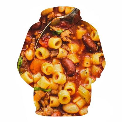 Anellini Pasta 3D - Sweatshirt, Hoodie, Pullover-My 3D Hoodie
