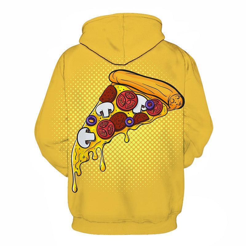 Yellow Pizza 3D Hoodie Sweatshirt Pullover-My 3D Hoodie
