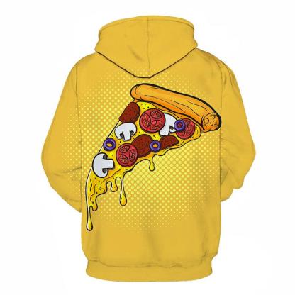 Yellow Pizza 3D Hoodie Sweatshirt Pullover-My 3D Hoodie