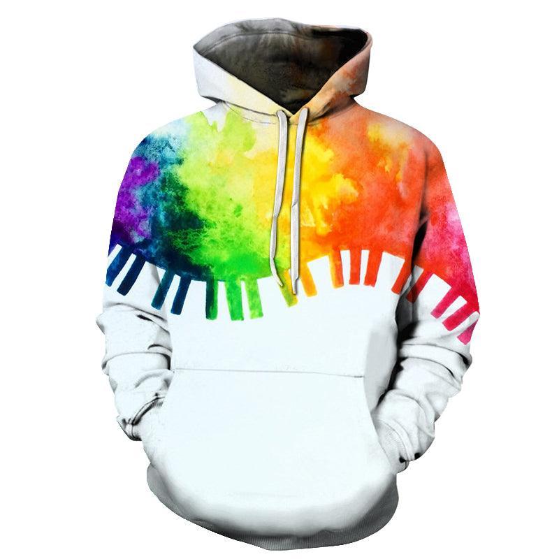 White Rainbow 3D Hoodie Sweatshirt Pullover-My 3D Hoodie