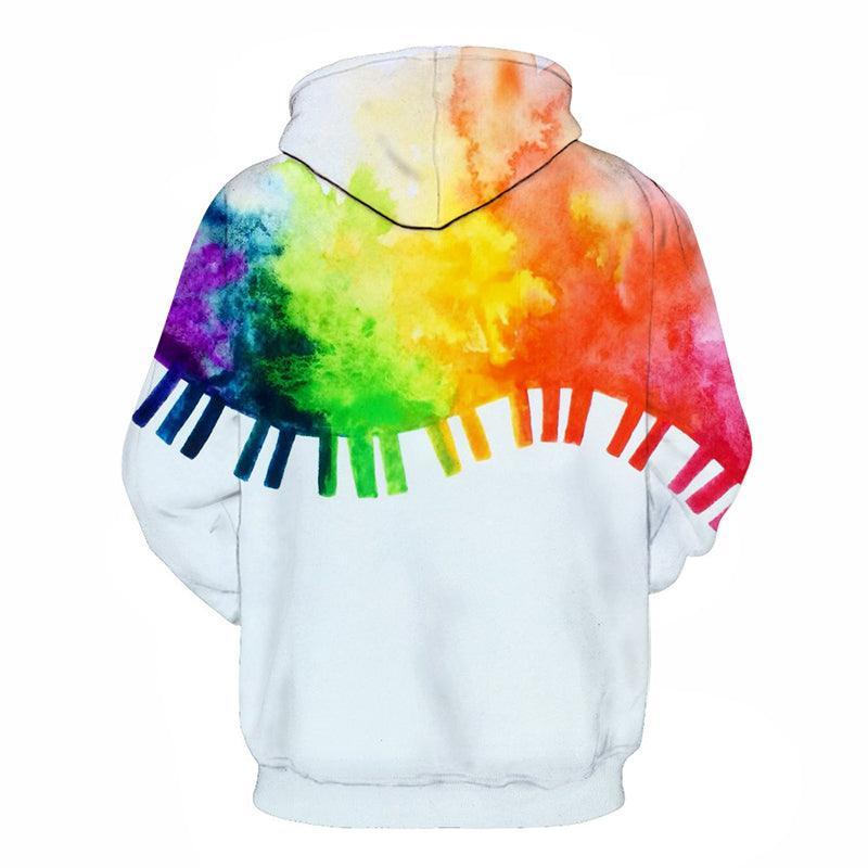 White Rainbow 3D Hoodie Sweatshirt Pullover-My 3D Hoodie