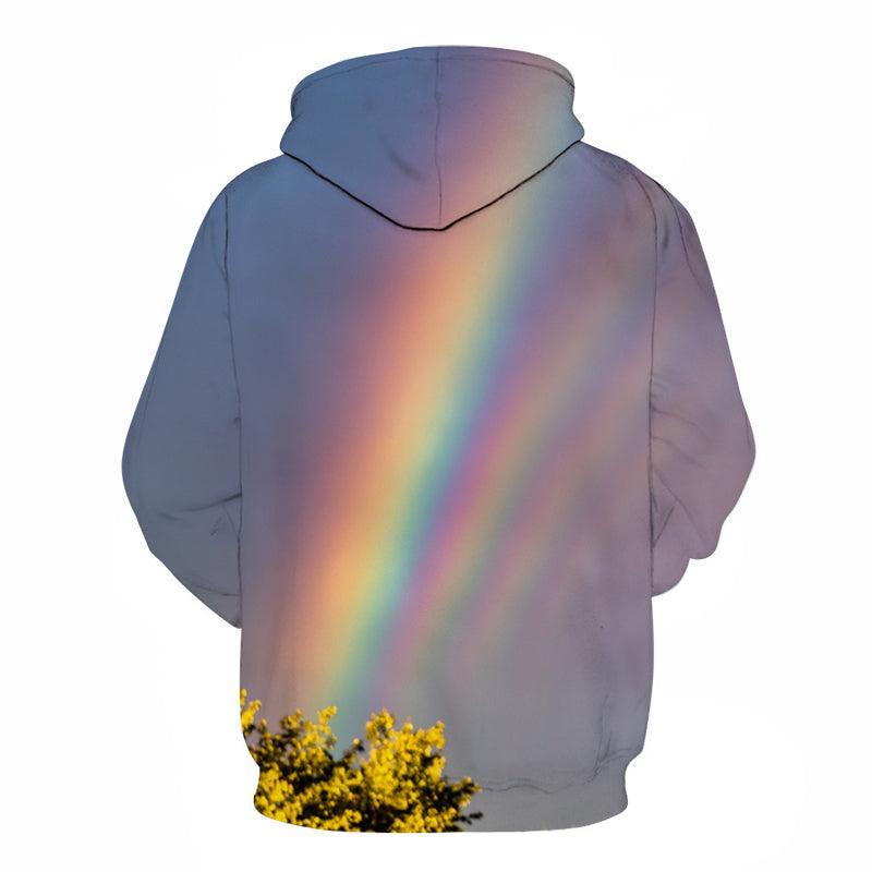 Grey Rainbow 3D Hoodie Sweatshirt Pullover-My 3D Hoodie