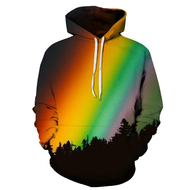 Night Rainbow 3D Hoodie Sweatshirt Pullover-My 3D Hoodie