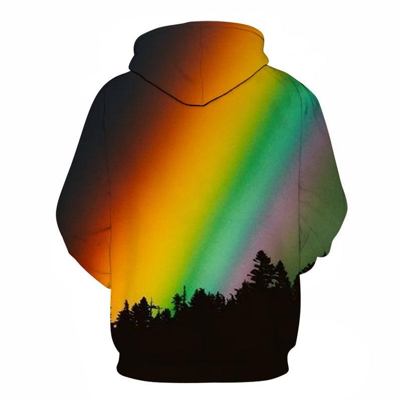 Night Rainbow 3D Hoodie Sweatshirt Pullover-My 3D Hoodie