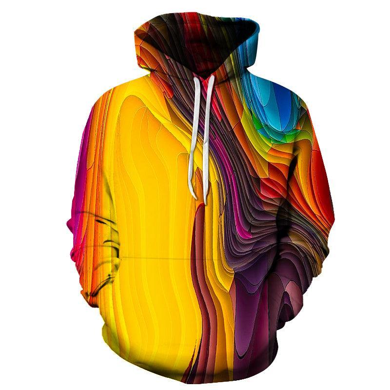Rainbow Pattern 3D Hoodie Sweatshirt Pullover-My 3D Hoodie