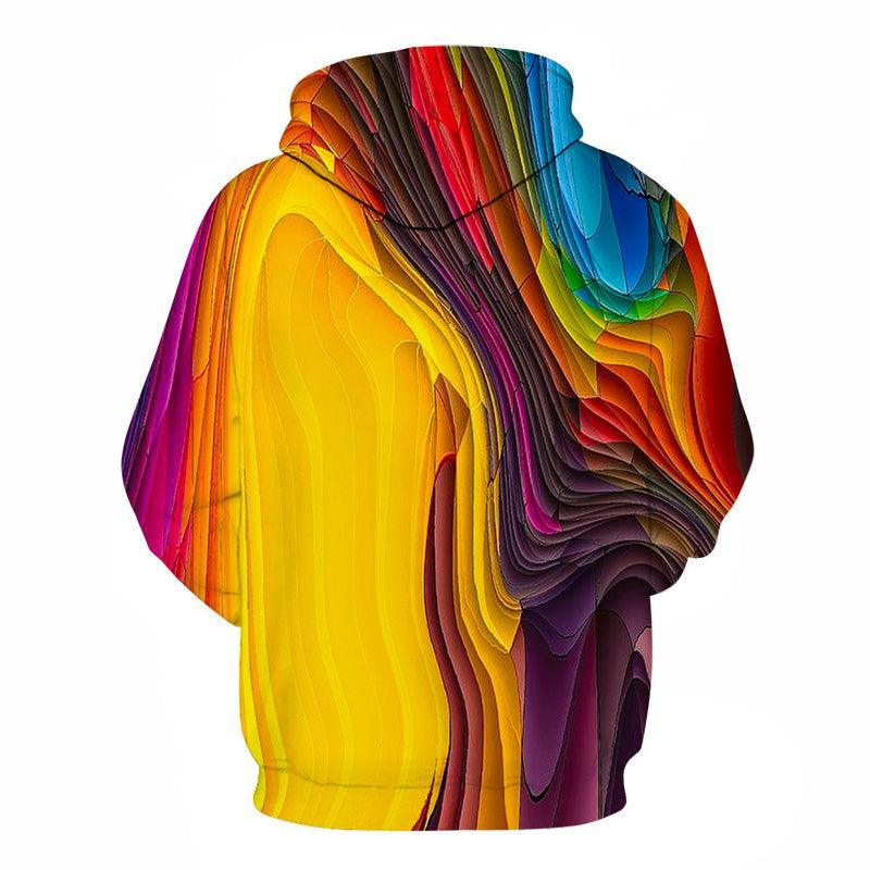 Rainbow Pattern 3D Hoodie Sweatshirt Pullover-My 3D Hoodie