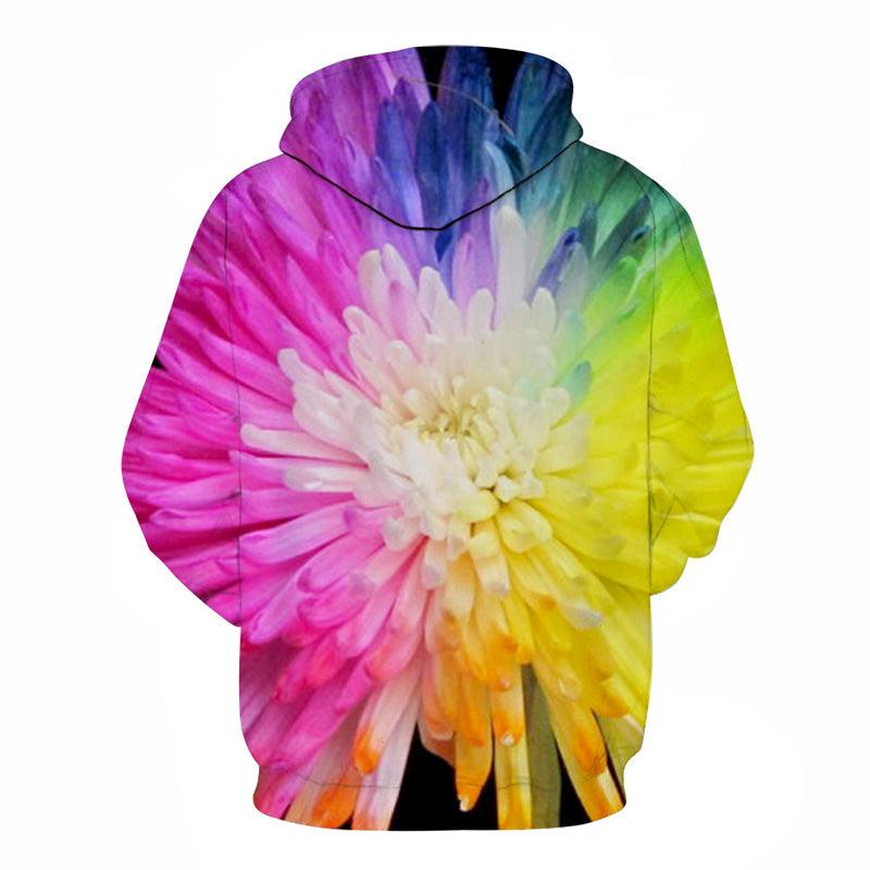 Rainbow Flower 3D Hoodie Sweatshirt Pullover-My 3D Hoodie