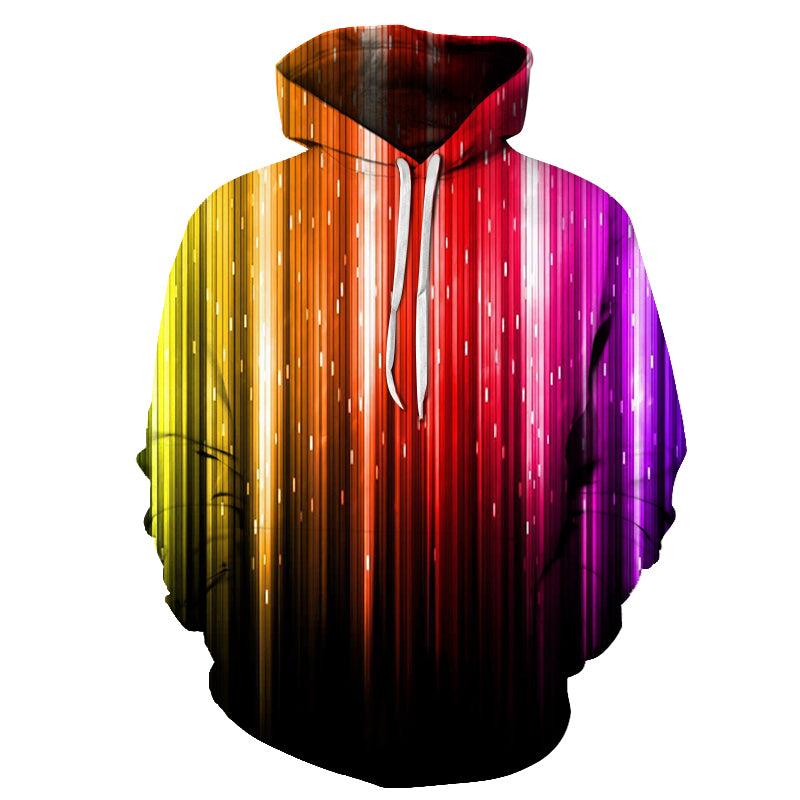 Rainbow Lights 3D Hoodie Sweatshirt Pullover-My 3D Hoodie