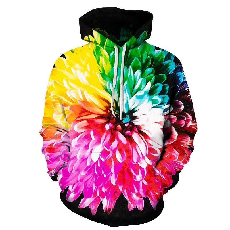 Colorful Rainbow Flower 3D Hoodie Sweatshirt Pullover-My 3D Hoodie