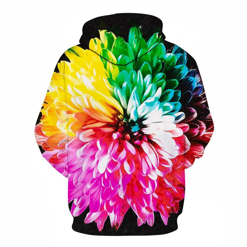 Colorful Rainbow Flower 3D Hoodie Sweatshirt Pullover-My 3D Hoodie