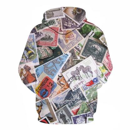 Stamps All-over 3D Hoodie Sweatshirt Pullover-My 3D Hoodie