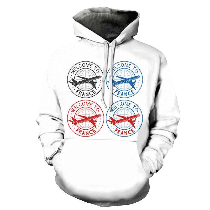 France Stamp 3D Hoodie Sweatshirt Pullover-My 3D Hoodie