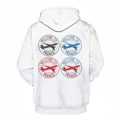 France Stamp 3D Hoodie Sweatshirt Pullover-My 3D Hoodie