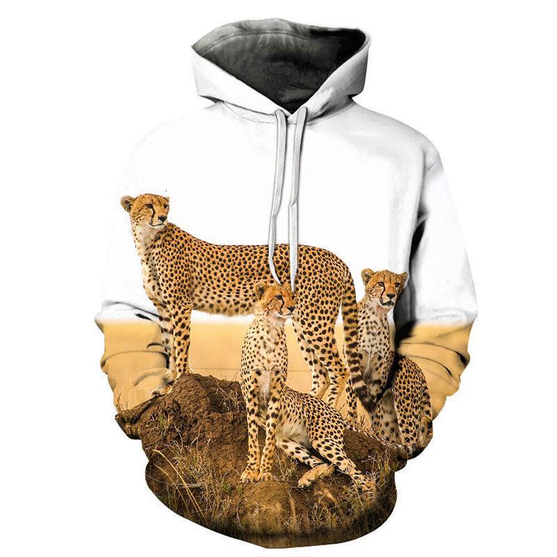 Cheetah Family 3D - Sweatshirt, Hoodie, Pullover-My 3D Hoodie