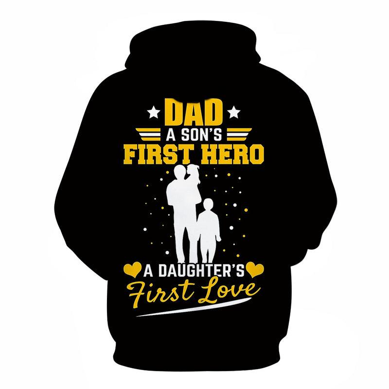 Dad A Son's First Hero 3D - Sweatshirt, Hoodie, Pullover-My 3D Hoodie