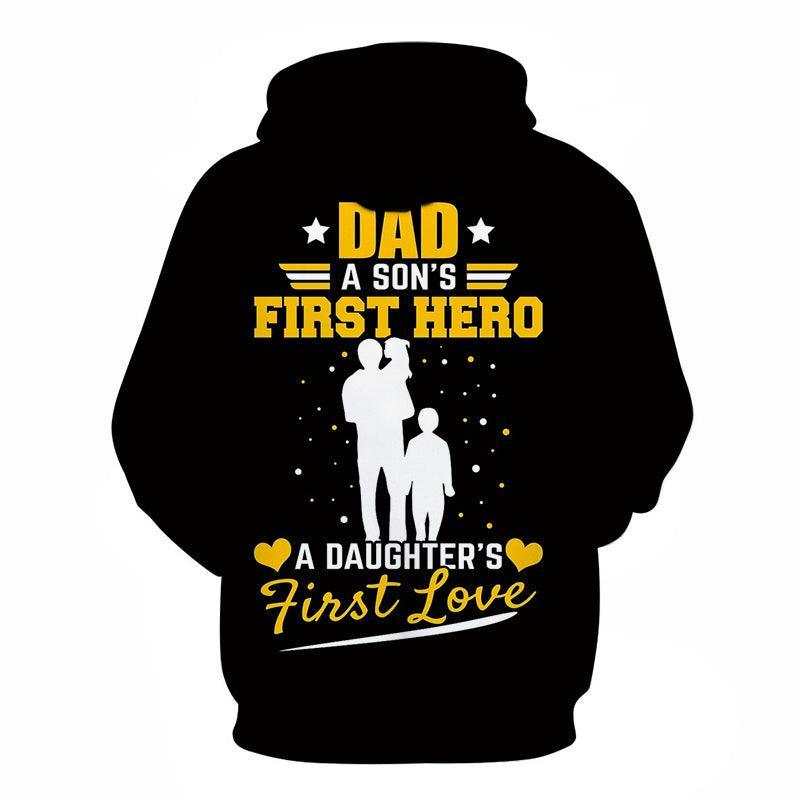 Dad A Son's First Hero 3D - Sweatshirt, Hoodie, Pullover-My 3D Hoodie