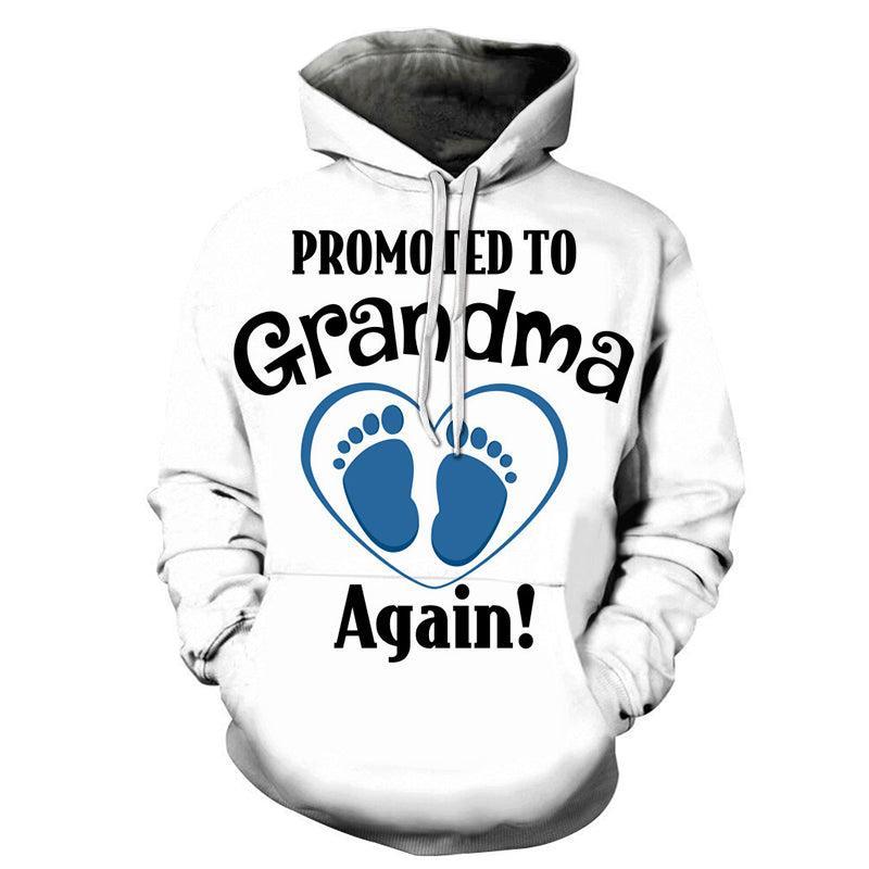 Promoted Grandma 3D - Sweatshirt, Hoodie, Pullover-My 3D Hoodie