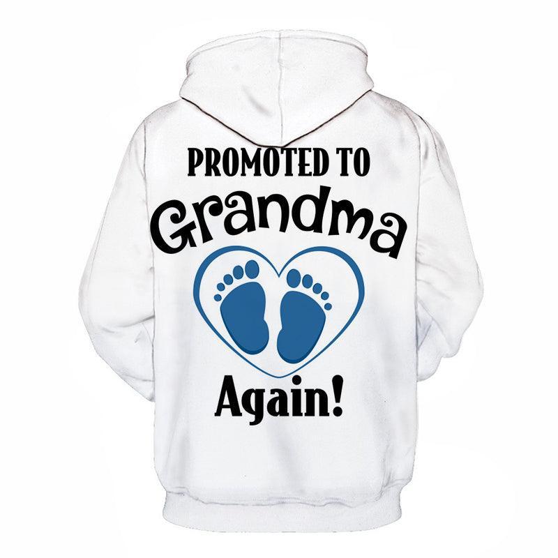 Promoted Grandma 3D - Sweatshirt, Hoodie, Pullover-My 3D Hoodie