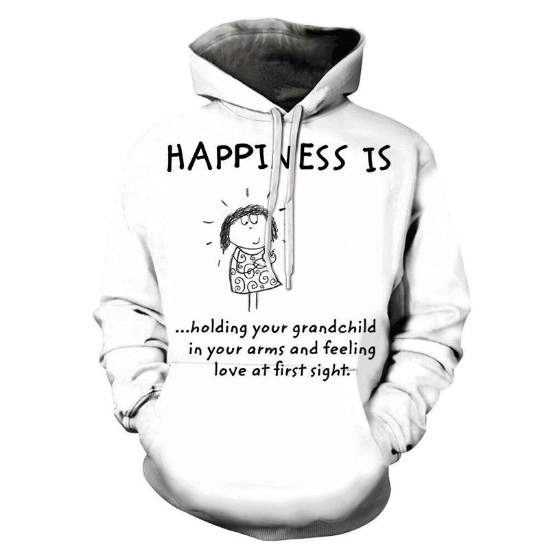 Happiness is Grandma 3D - Sweatshirt, Hoodie, Pullover-My 3D Hoodie