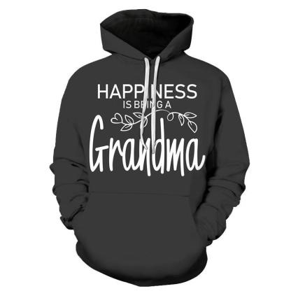 Happiness Black Grandma 3D - Sweatshirt, Hoodie, Pullover-My 3D Hoodie