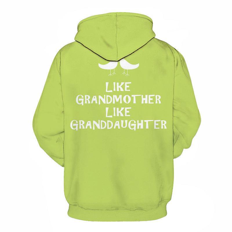 Green Grandma 3D - Sweatshirt, Hoodie, Pullover-My 3D Hoodie