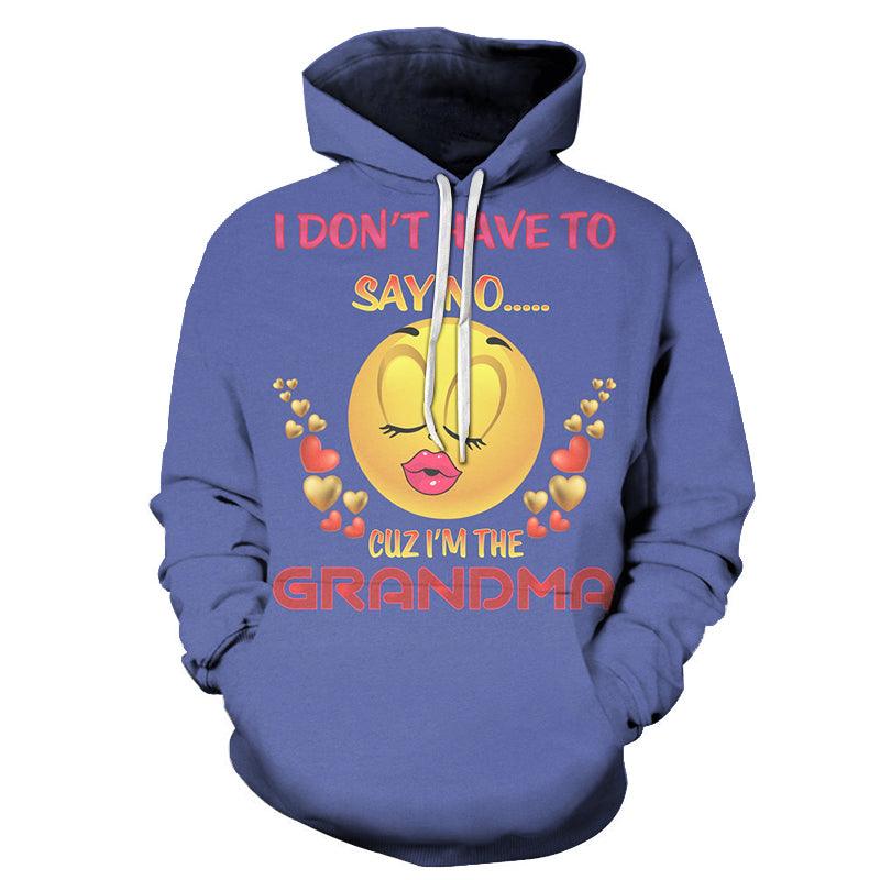 Purple Grandma 3D - Sweatshirt, Hoodie, Pullover-My 3D Hoodie