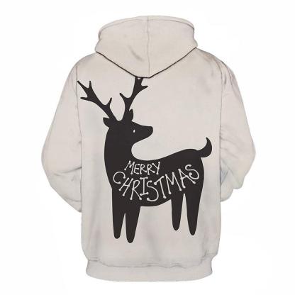 Merry Christmas Reindeer 3D - Sweatshirt, Hoodie, Pullover-My 3D Hoodie