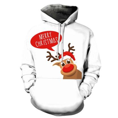 Reindeer Merry Christmas 3D - Sweatshirt, Hoodie, Pullover-My 3D Hoodie