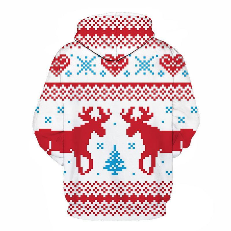 Reindeer Christmas Hoodie - Sweatshirt, Hoodie, Pullover-My 3D Hoodie