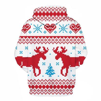 Reindeer Christmas Hoodie - Sweatshirt, Hoodie, Pullover-My 3D Hoodie