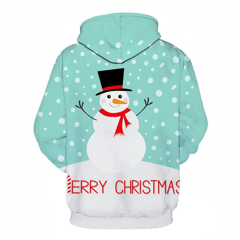 Happy Snowman Christmas Hoodie - Sweatshirt, Hoodie, Pullover-My 3D Hoodie