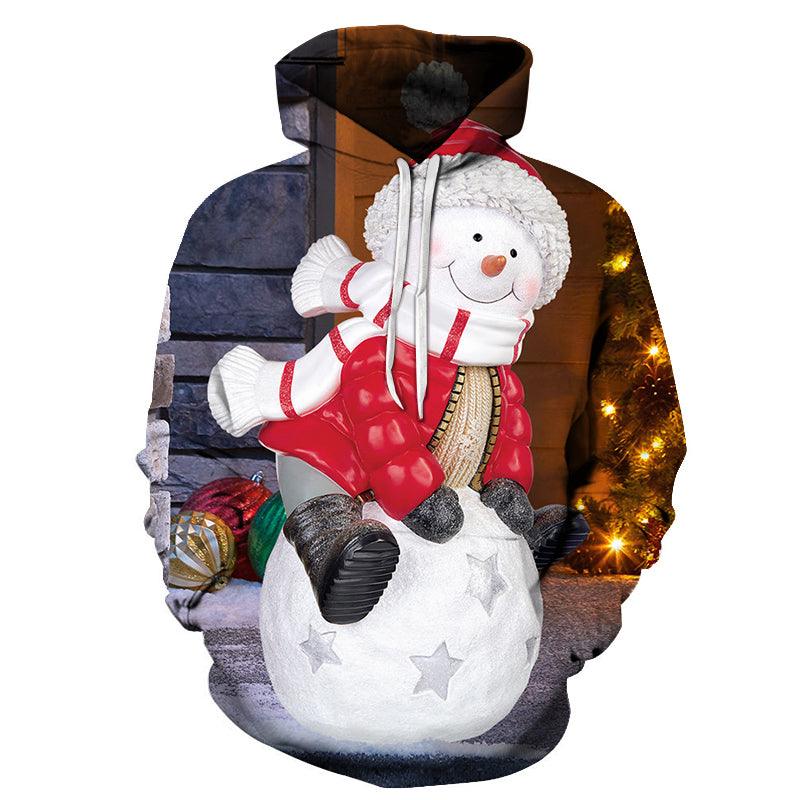 Junior Snowman Christmas Hoodie - Sweatshirt, Hoodie, Pullover-My 3D Hoodie