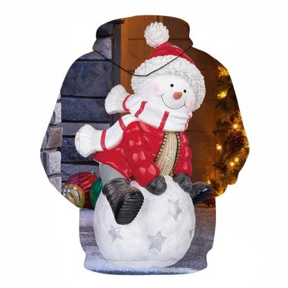 Junior Snowman Christmas Hoodie - Sweatshirt, Hoodie, Pullover-My 3D Hoodie