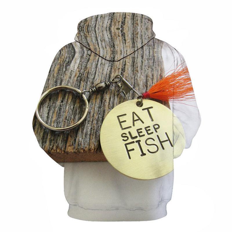 Eat, Sleep and Fish 3D - Sweatshirt, Hoodie, Pullover-My 3D Hoodie