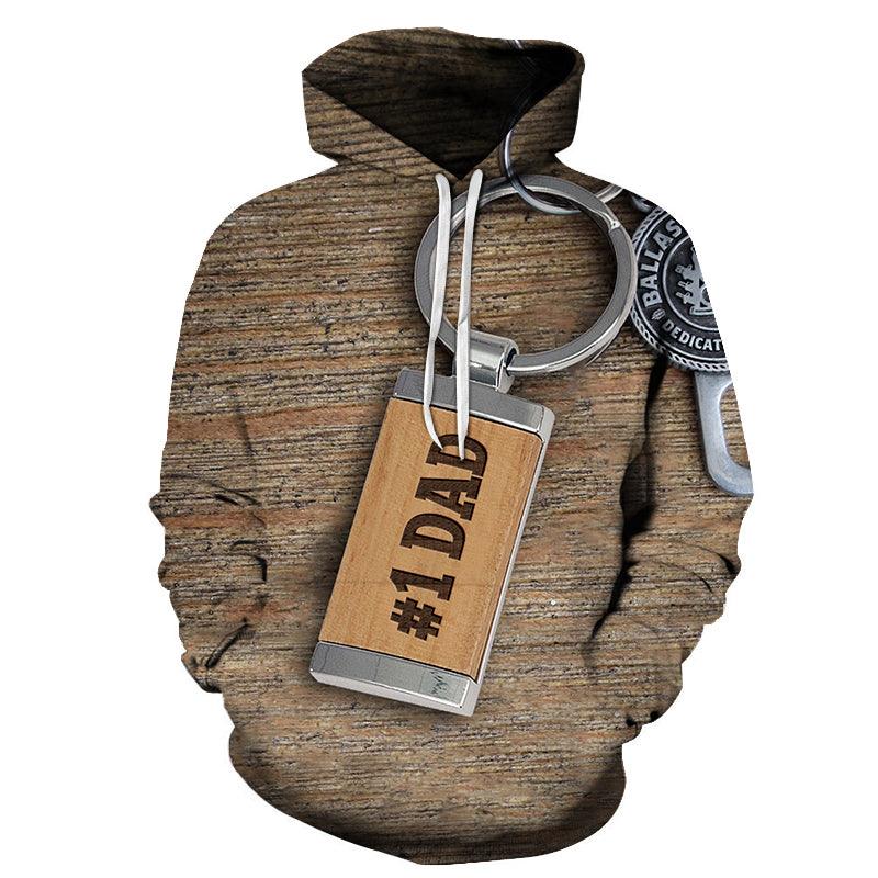 No. 1 Dad Key Chain 3D - Sweatshirt, Hoodie, Pullover-My 3D Hoodie