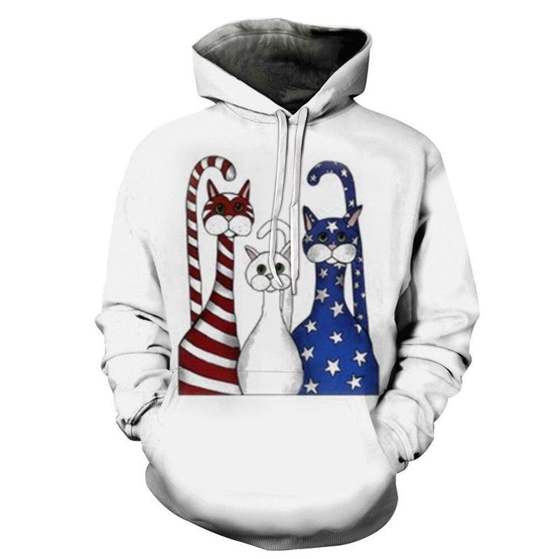 American Cats 3D - Sweatshirt, Hoodie, Pullover-My 3D Hoodie