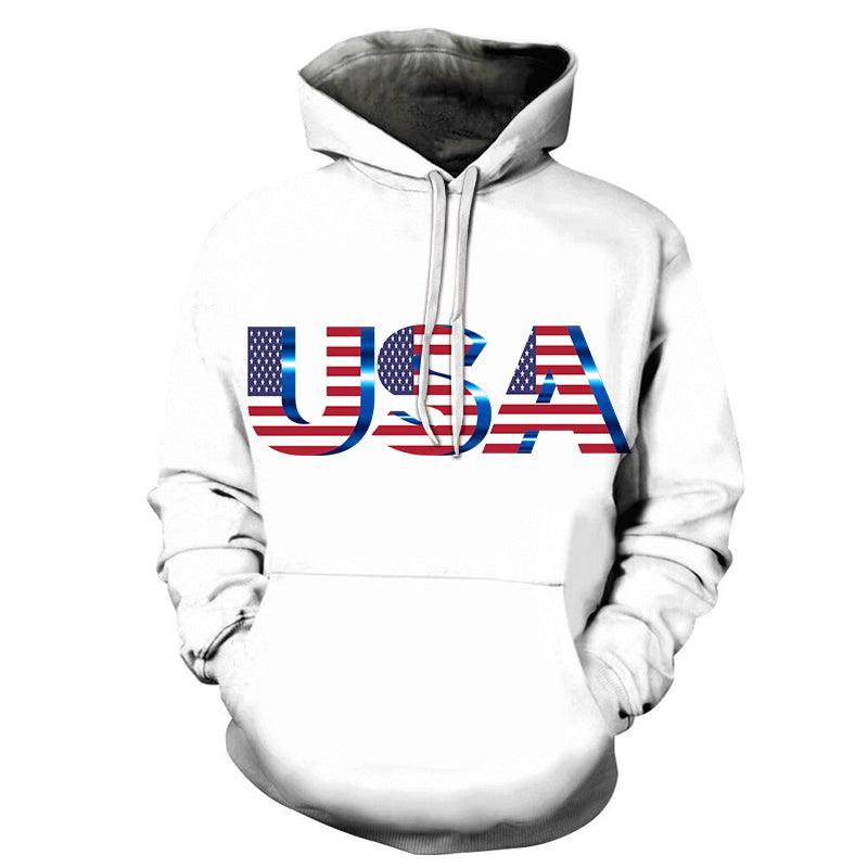 USA logo 3D - Sweatshirt, Hoodie, Pullover-My 3D Hoodie