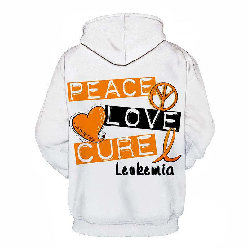 3D Peace, Love, & Cure - Hoodie, Sweatshirt, Pullover-My 3D Hoodie