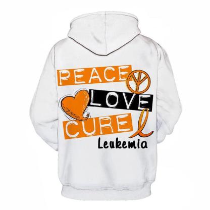 3D Peace, Love, & Cure - Hoodie, Sweatshirt, Pullover-My 3D Hoodie