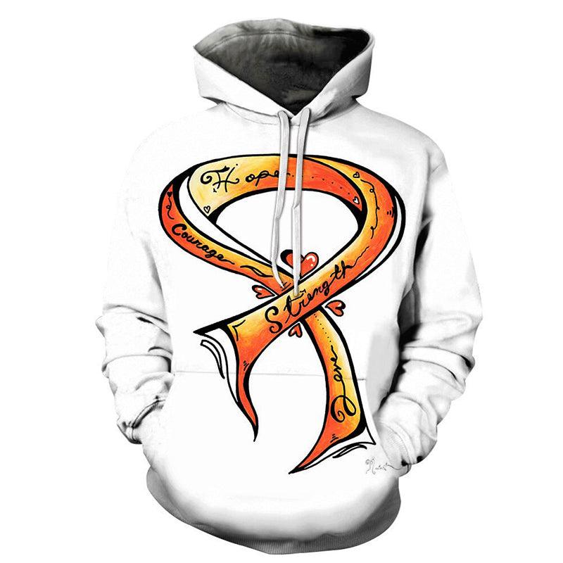 3D Hope, Strength, Love, & Courage - Hoodie, Sweatshirt, Pullover-My 3D Hoodie