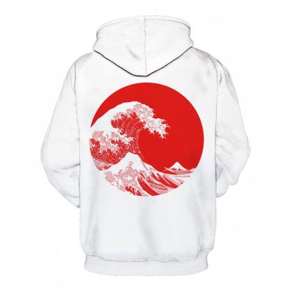 3D Japanese Waves Flag - Hoodie, Sweatshirt, Pullover-My 3D Hoodie